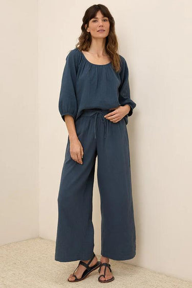 Coastal Double Gauze Split Hem Pant